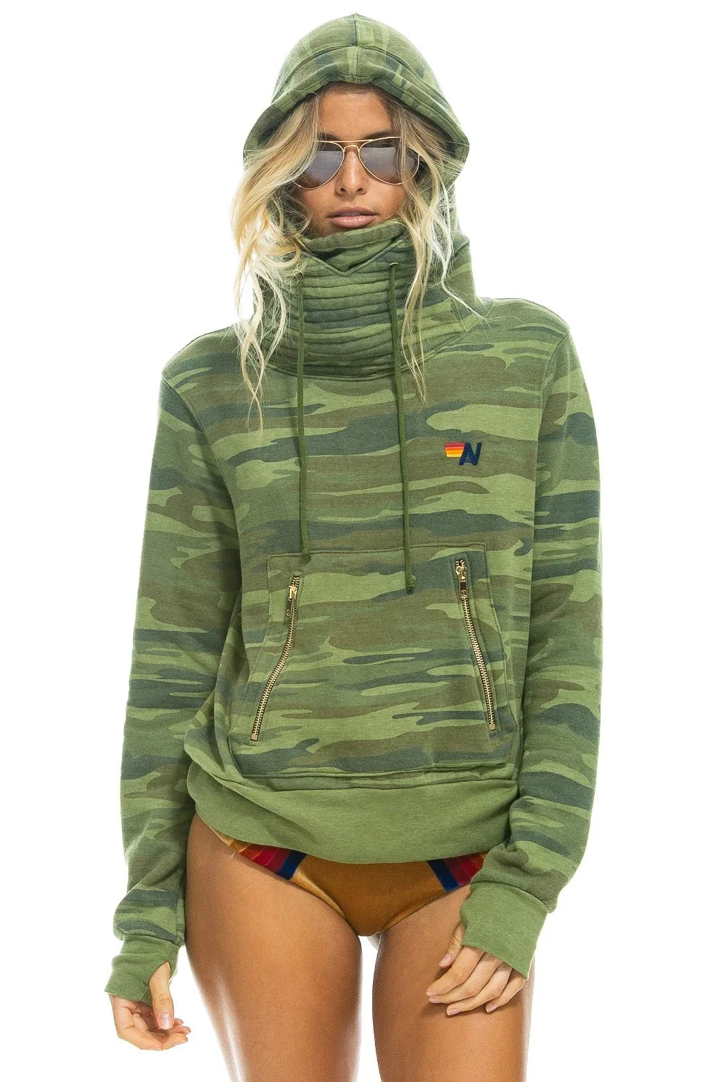 Aviator Nation Unisex Ninja Pullover Hoodie - Camo