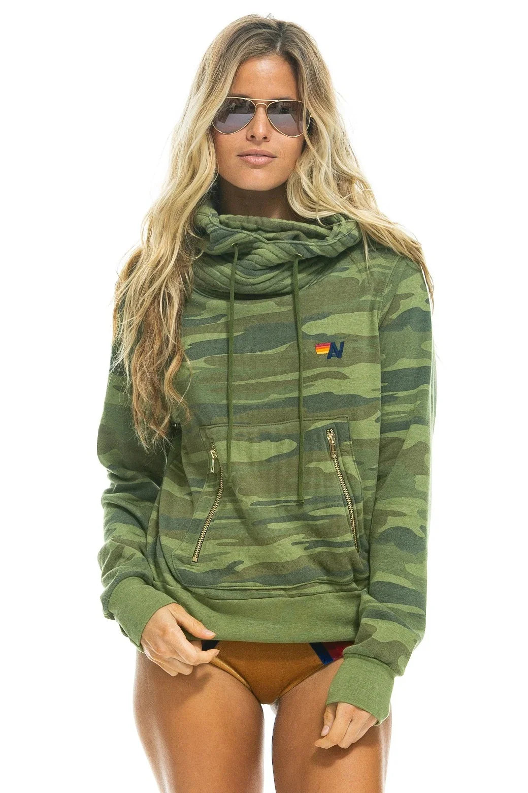 Aviator Nation Unisex Ninja Pullover Hoodie - Camo
