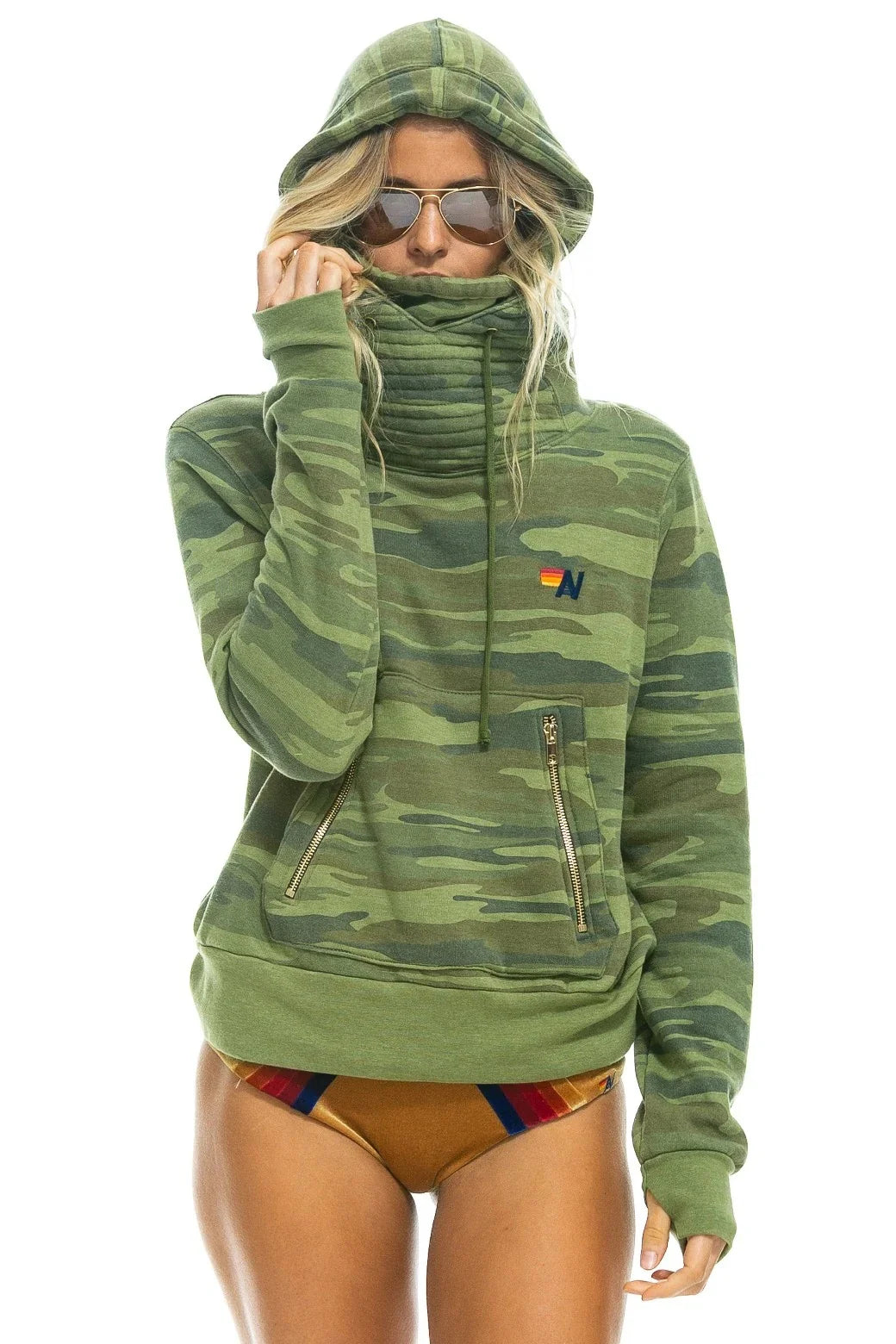 Aviator Nation Unisex Ninja Pullover Hoodie - Camo