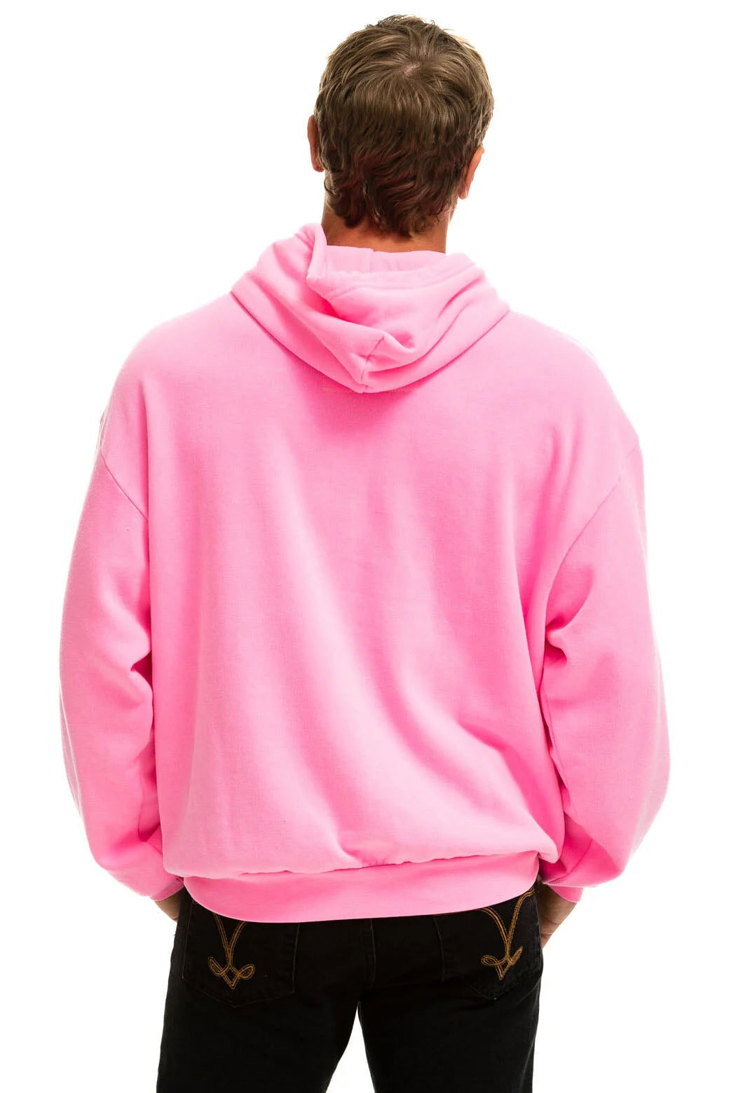 Aviator Nation Unisex Logo Relaxed Hoodie - Neon Pink