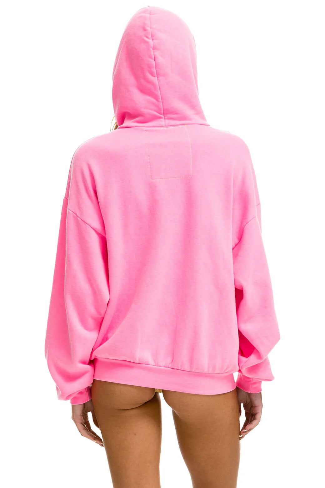 Aviator Nation Unisex Logo Relaxed Hoodie - Neon Pink