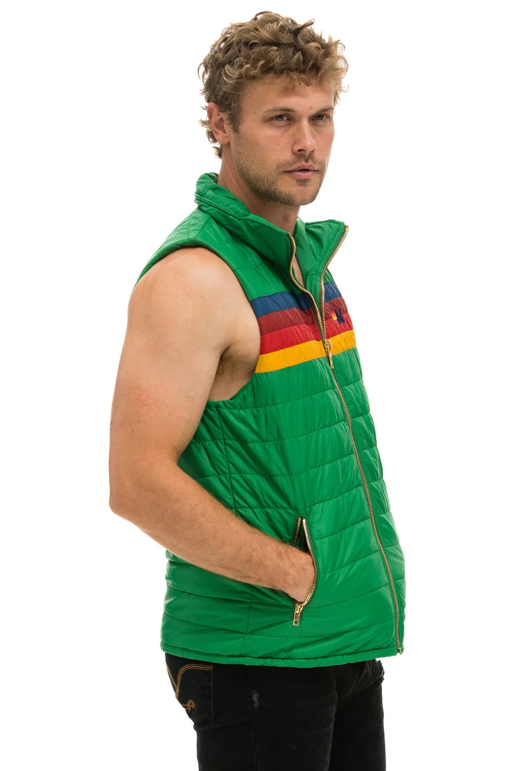 Aviator Nation Men's 4 Stripe Vest - Amazon