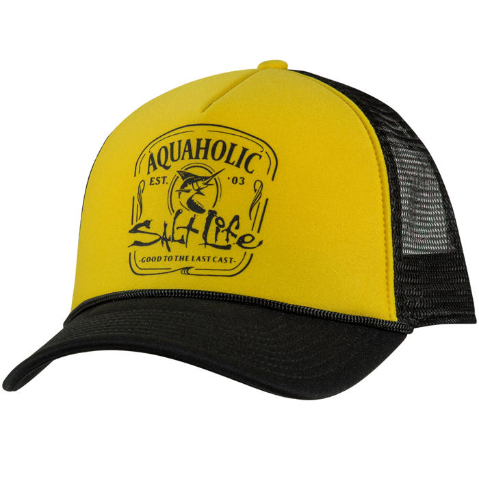 Salt Life 'Aquaholic Daze' Trucker Hat - Gold