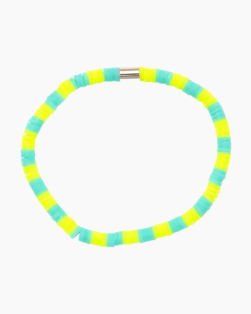 Pura Vida 'Yucca Seascape' Vinyl Disc Stretch Bracelet