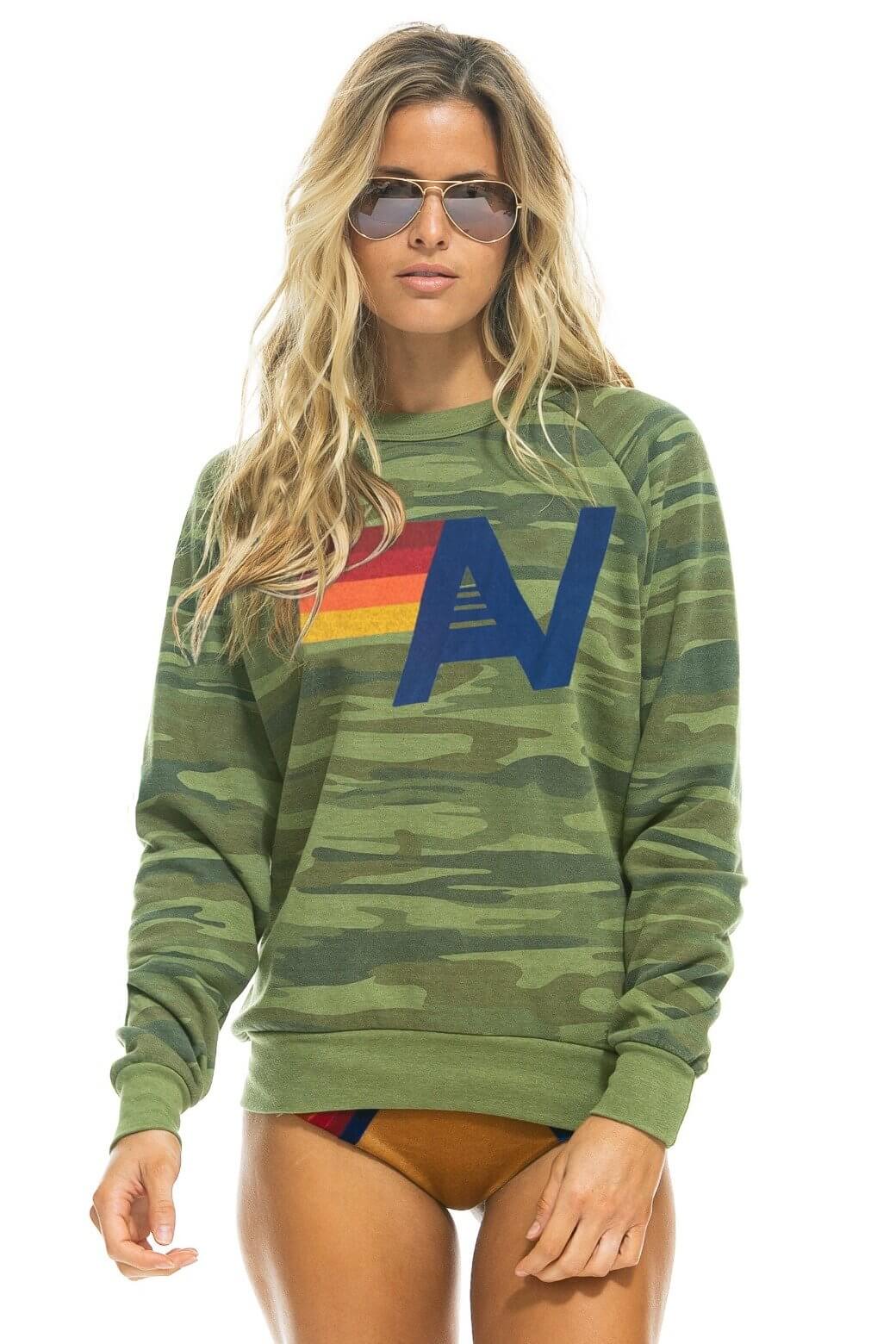 Aviator Nation Unisex Crew Sweatshirt - Camo