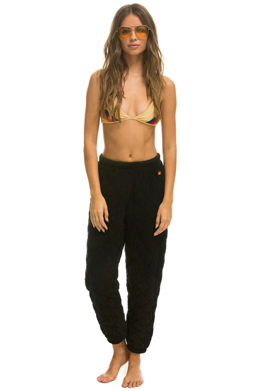 Aviator Nation Quilted Sweatpants - Black