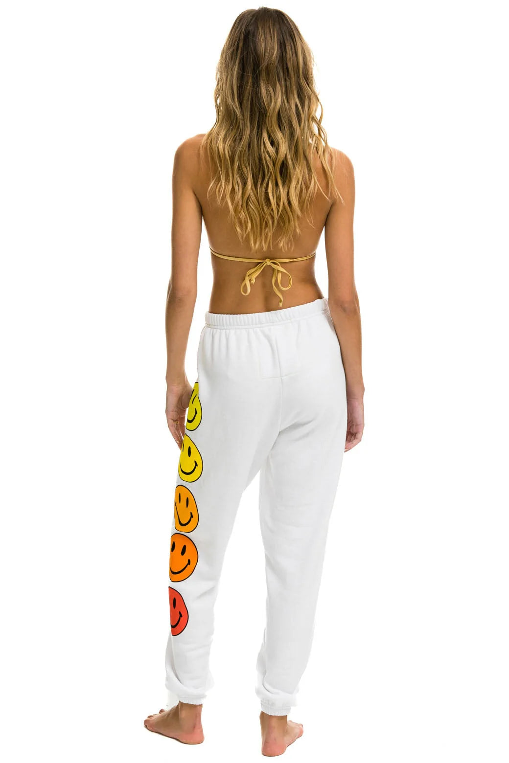 Aviator Nation Smiley Sunset Sweatpants - White