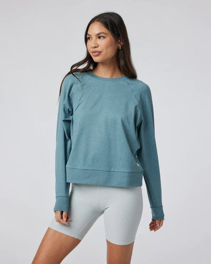 Vuori Long Sleeve Halo Crew - Sea Glass Heather