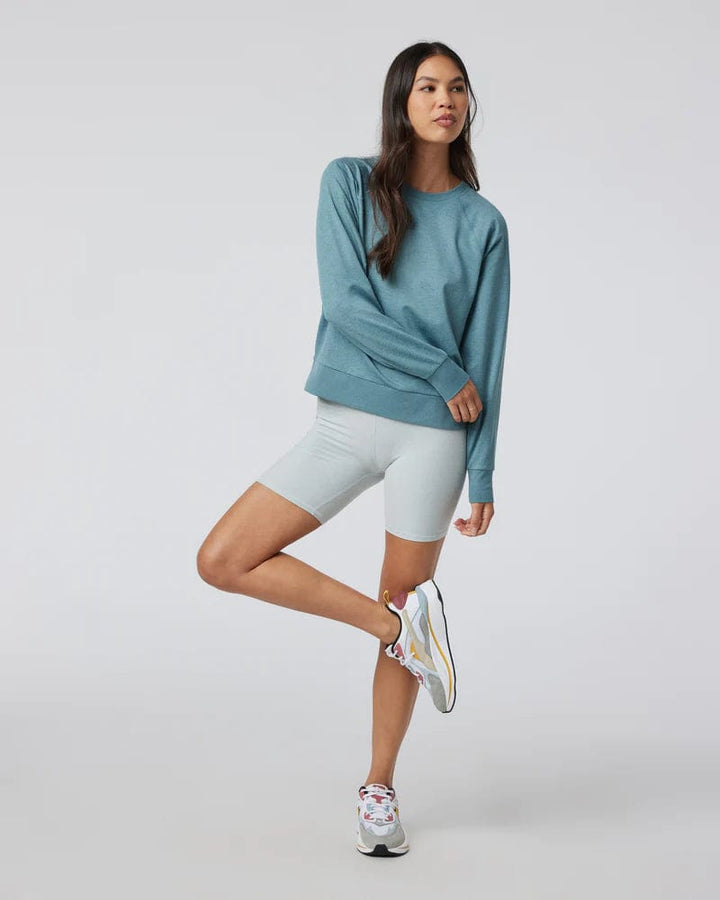 Vuori Long Sleeve Halo Crew - Sea Glass Heather