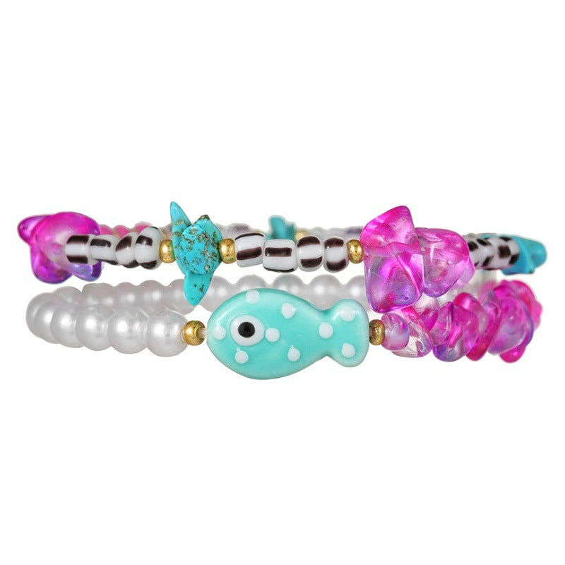 Glass Fish Bracelet