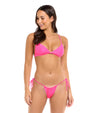 Body Glove Smoothies Evelyn Fixed Triangle Bikini Top - Bubble Gum