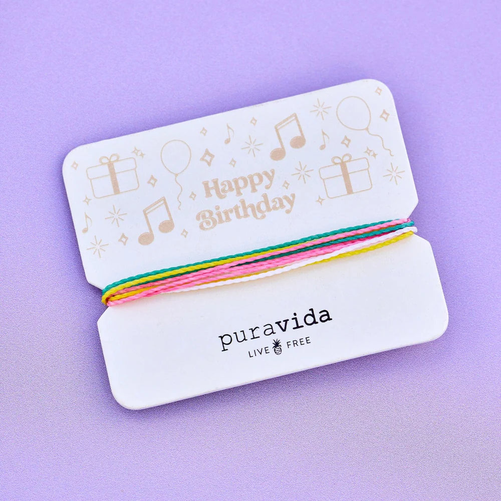 Pura Vida &#39;Happy Birthday&#39; Bracelet Card