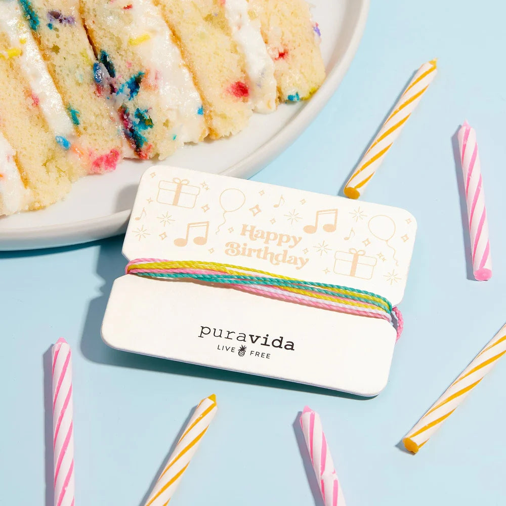 Pura Vida &#39;Happy Birthday&#39; Bracelet Card