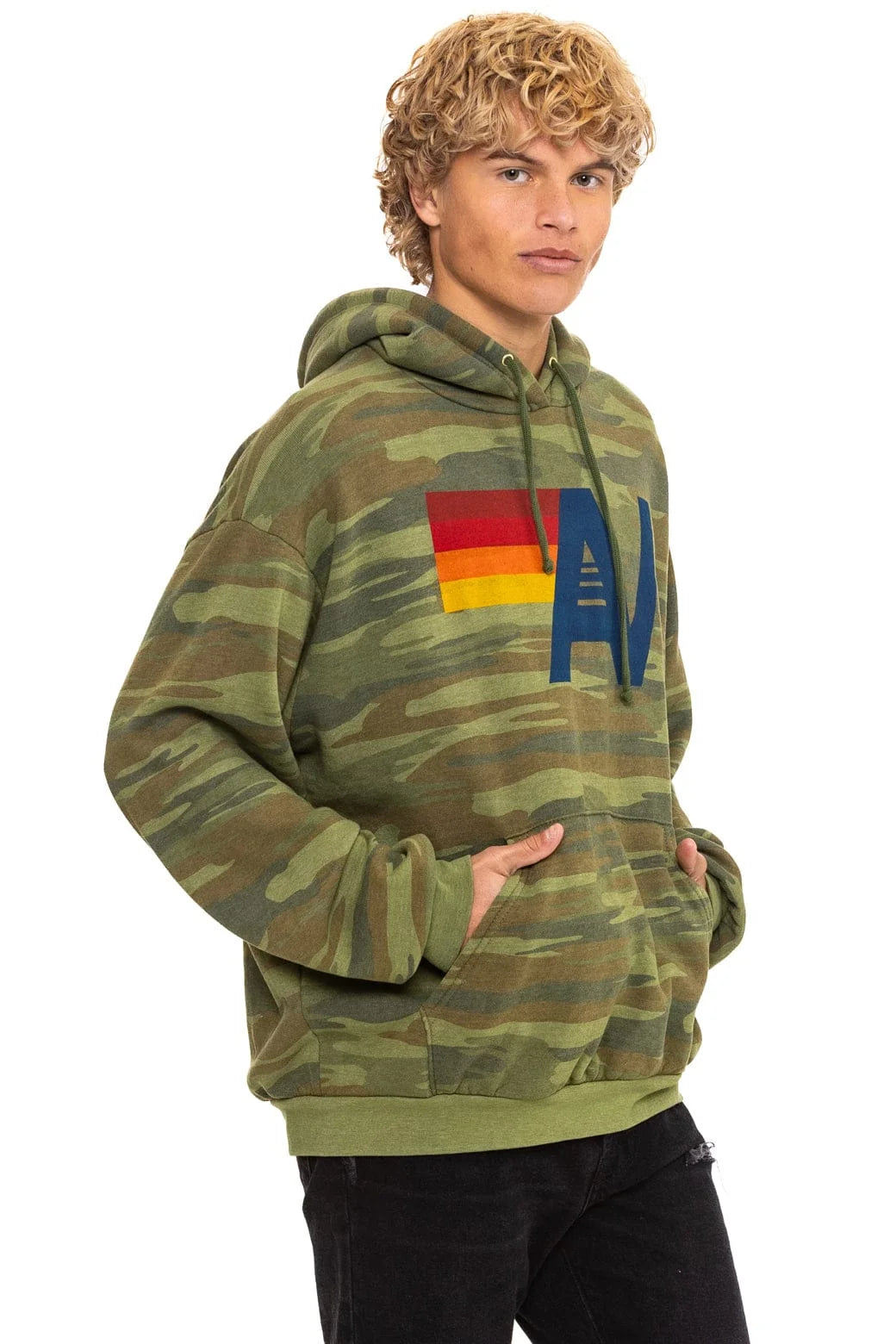 Aviator Nation Unisex Relaxed Pullover Hoodie - Camo