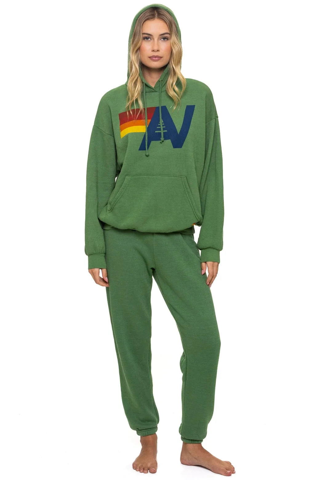 Aviator Nation Unisex Relaxed Pullover Hoodie - Palm