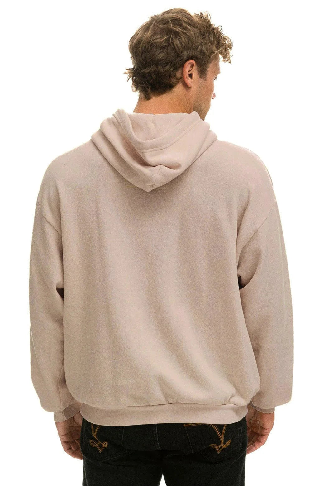 Aviator Nation Unisex Relaxed Pullover Hoodie - Sand