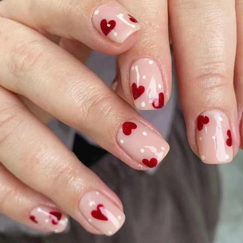 Press On Nails - Hearts &amp; Dots