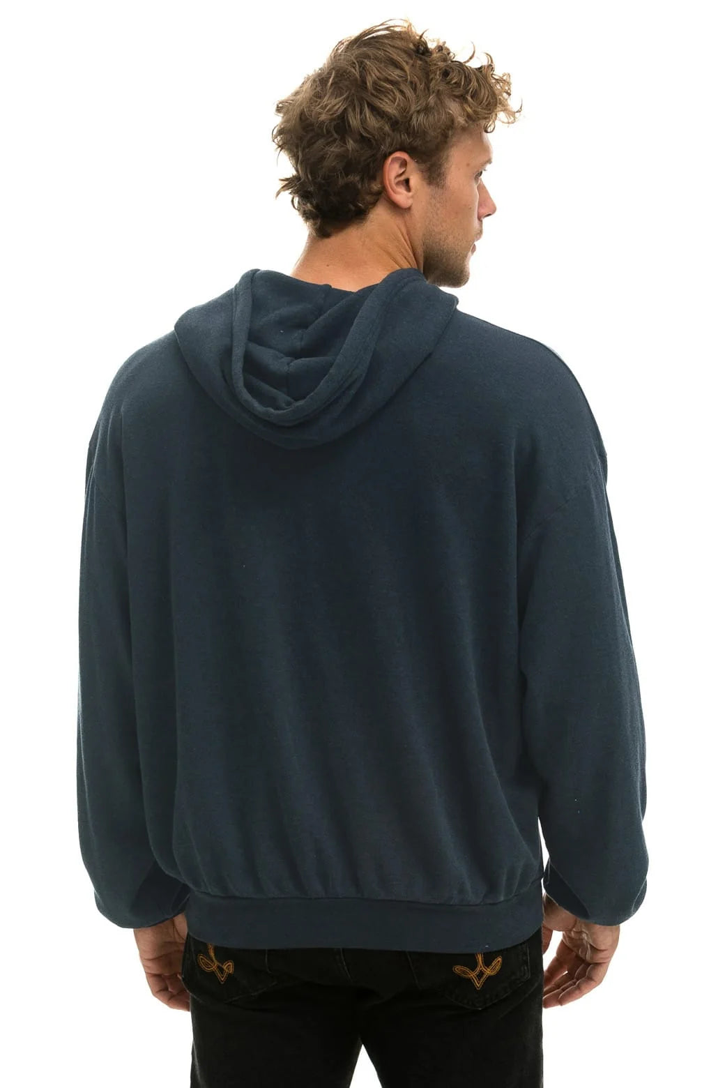 Aviator Nation Unisex Bolt Stitch Relaxed Pullover Hoodie  - Charcoal / White