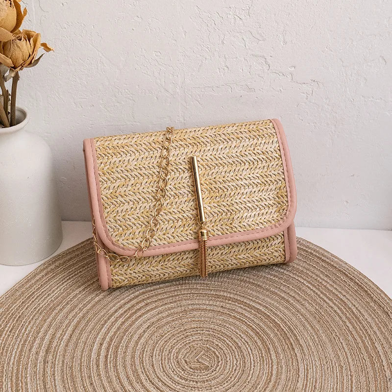 Straw Vacation Crossbody Purse