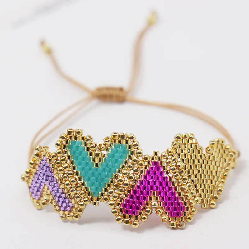 Woven Heart Braclete