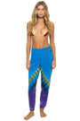 Aviator Nation Hand Dyed V Sweatpants - Tie Dye Ocean / Purple