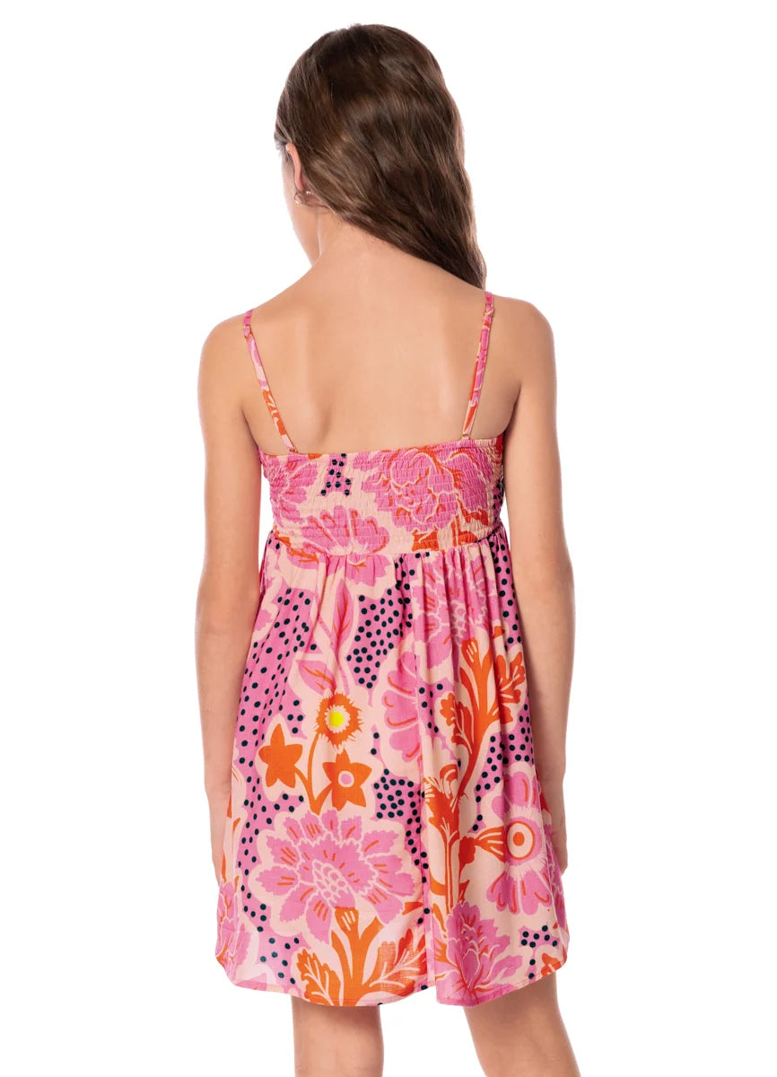 Maaji Blush Floral Alisson Girls Short Dress