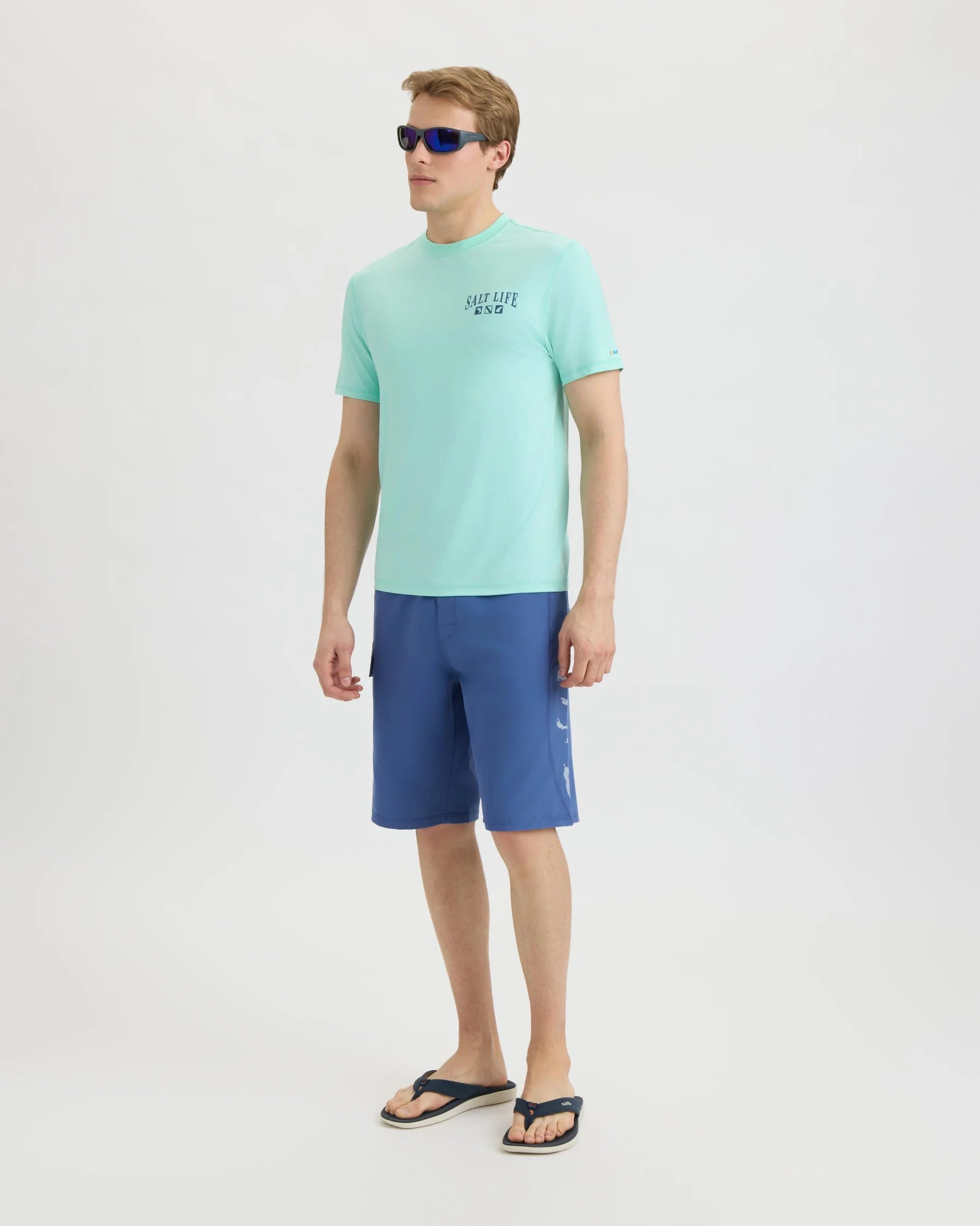 Salt Sea to Sea SLX Performance Short Sleeve Tee - Glass Heather
