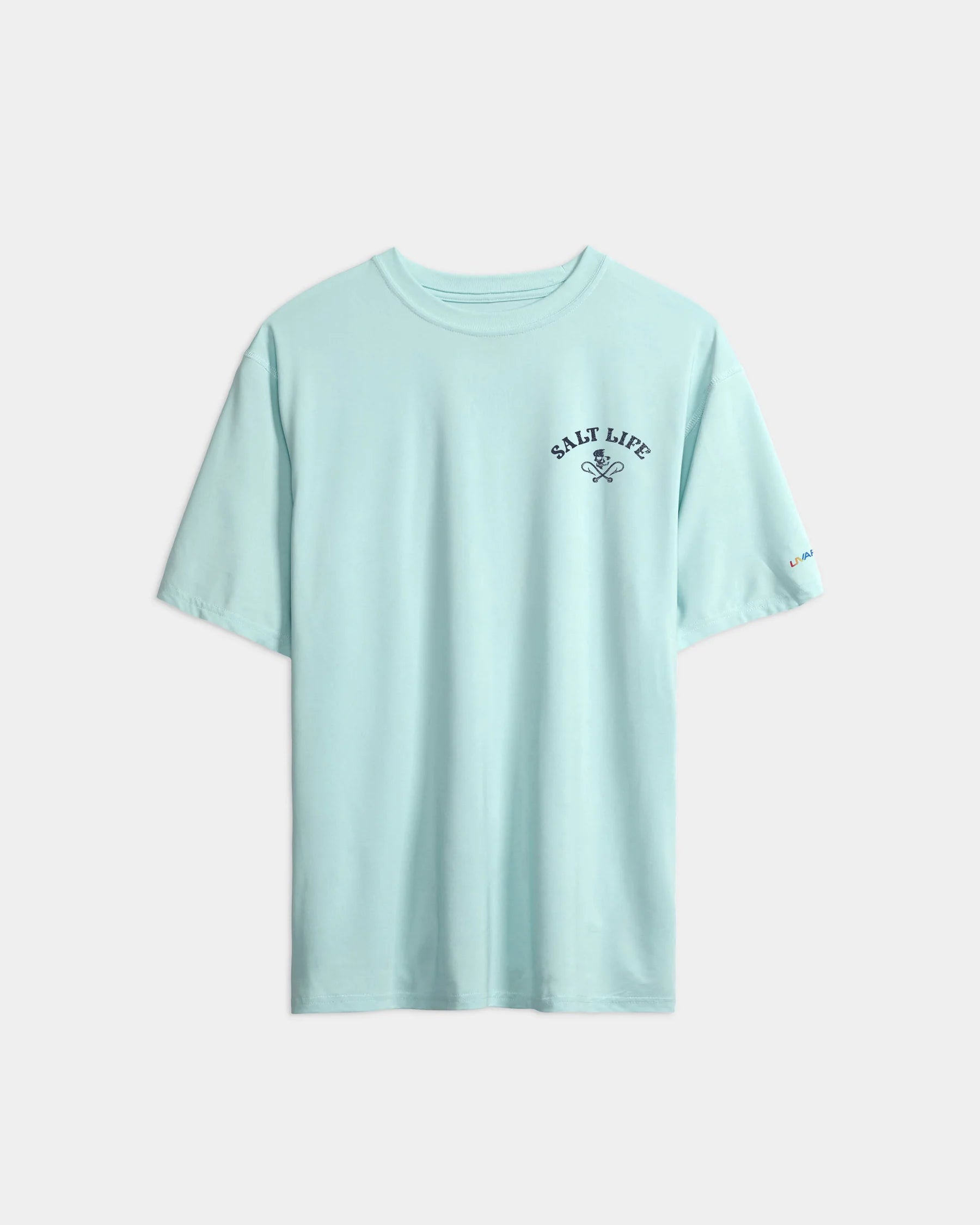 Salt Life Bone Fish Crest SLX Performance Short Sleeve Tee - Light Aruba Heather