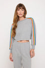 Spiritual Gangster Rainbow Cropped Pullover