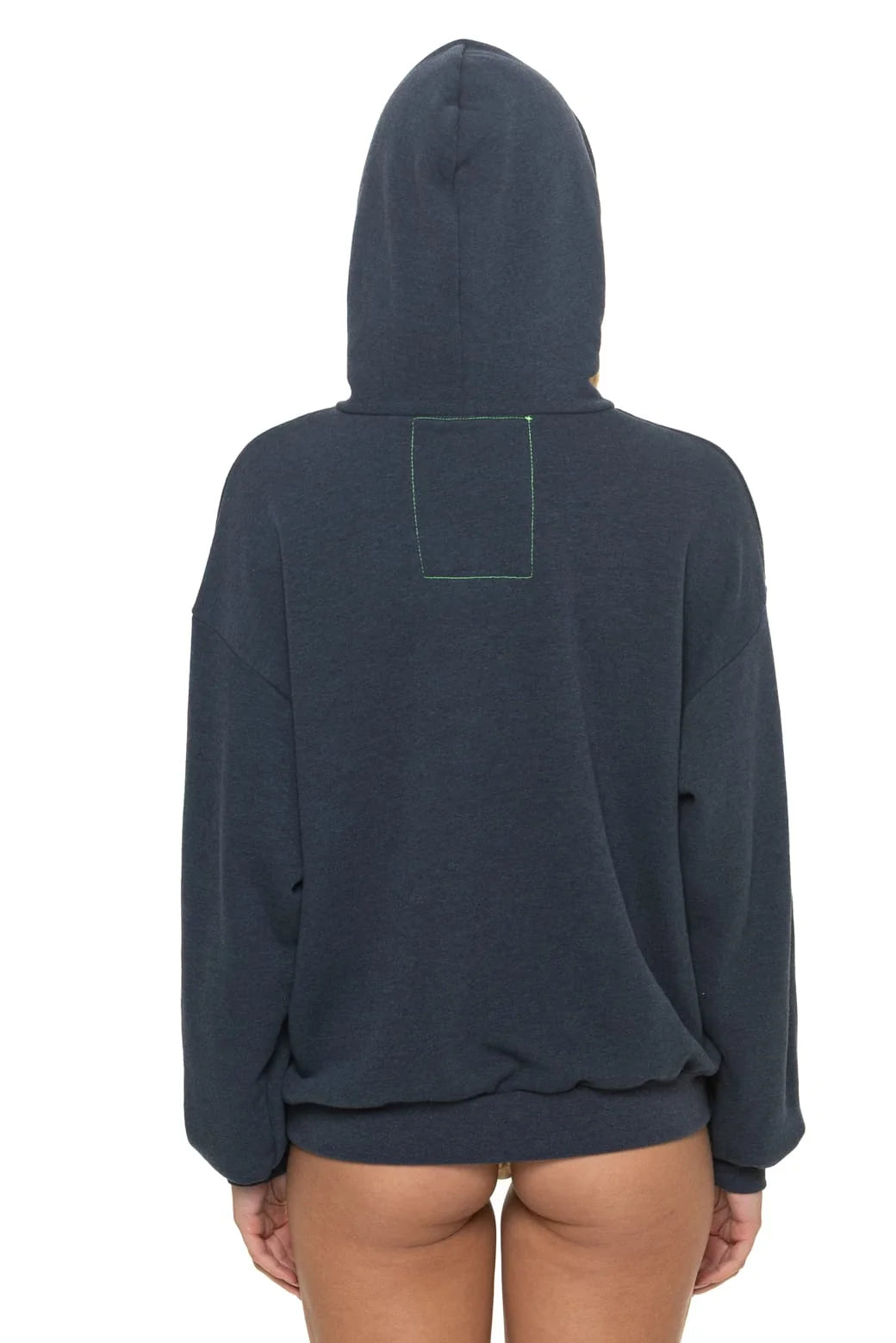 Aviator Nation Unisex Bolt Stitch Relaxed Pullover Hoodie  - Charcoal / White