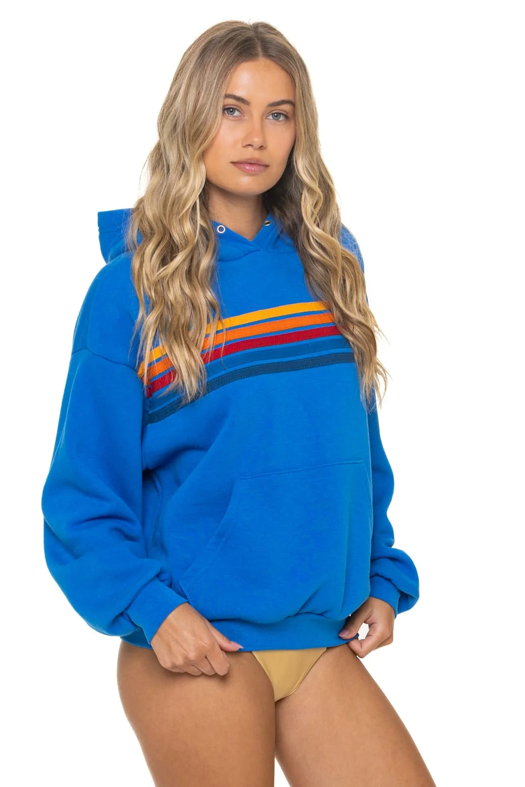 Aviator Nation Unisex Relaxed Pullover Hoodie - Ocean