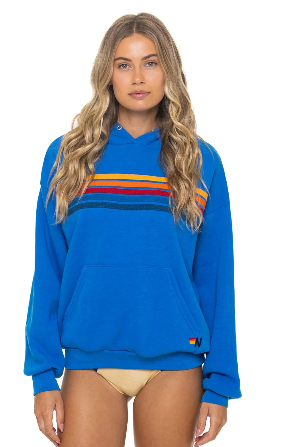 Aviator Nation Unisex Relaxed Pullover Hoodie - Ocean