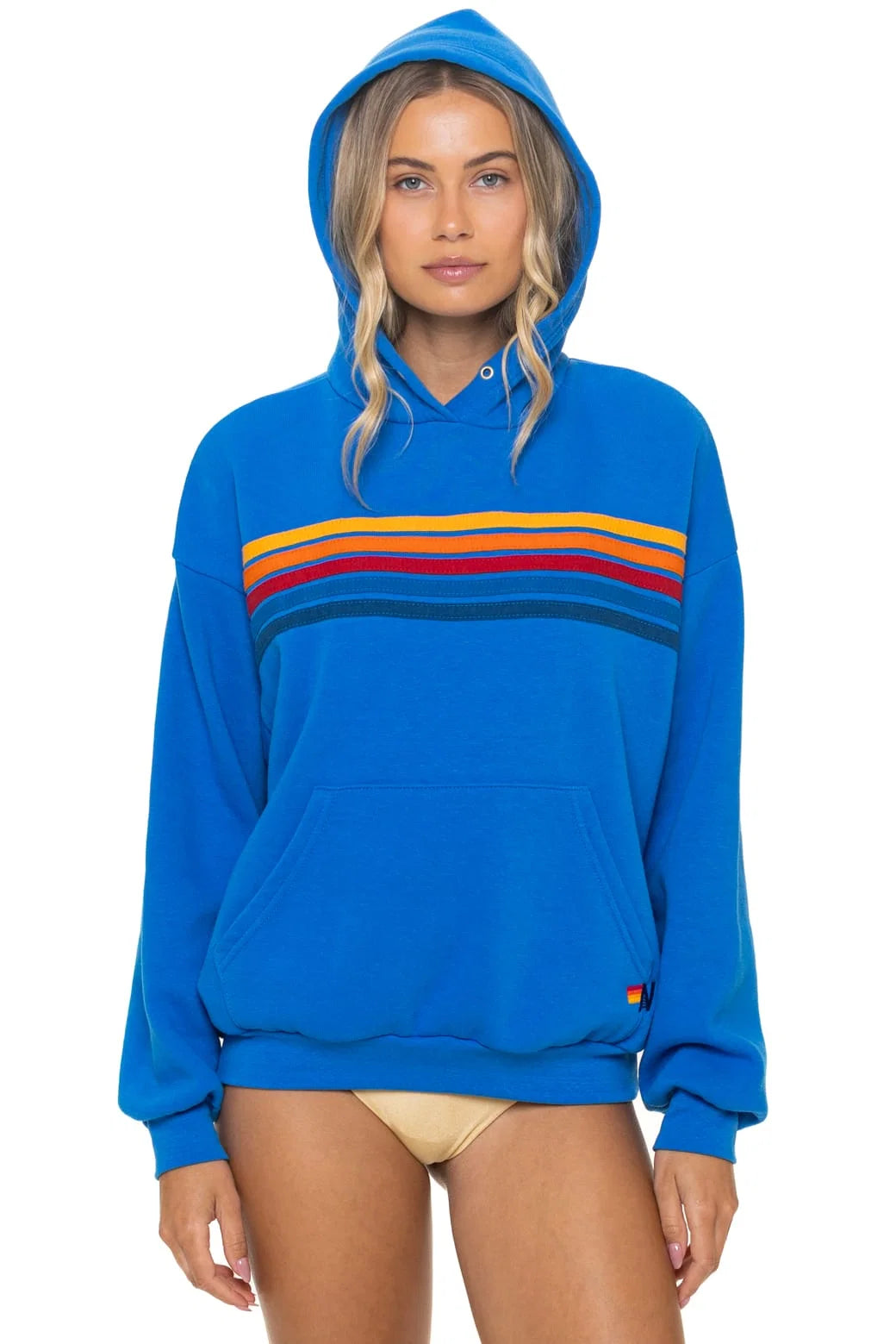 Aviator Nation Unisex Relaxed Pullover Hoodie - Ocean