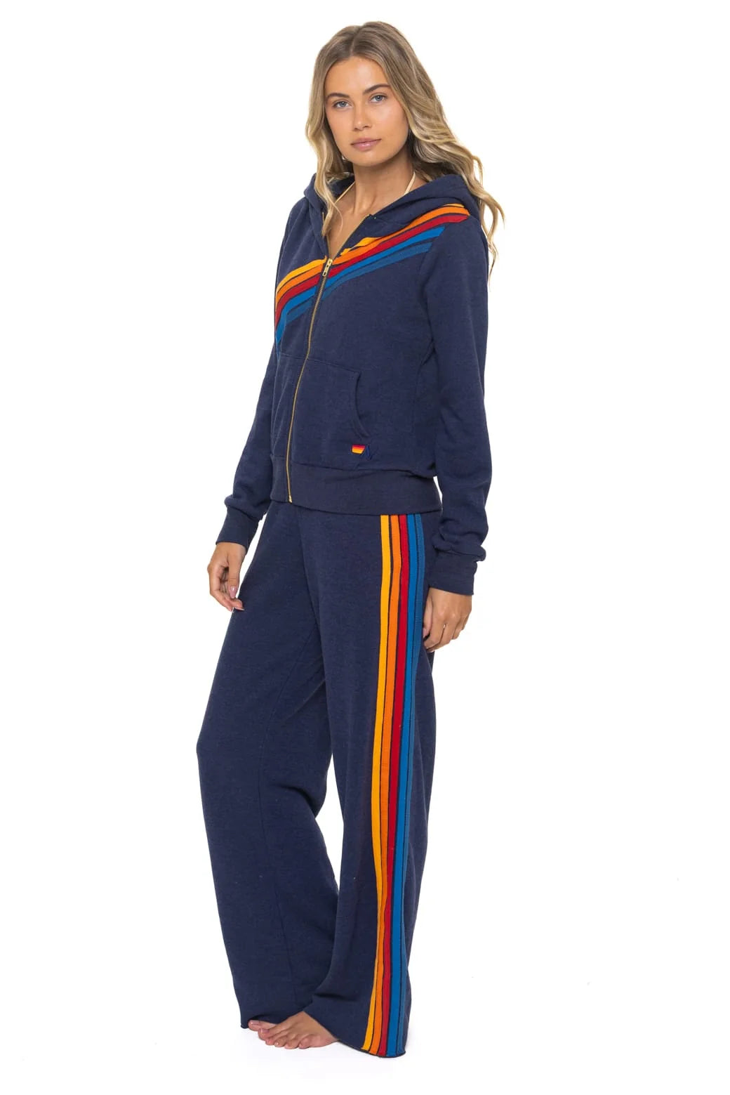 Aviator Nation Unisex Disco Zip Hoodie - Navy