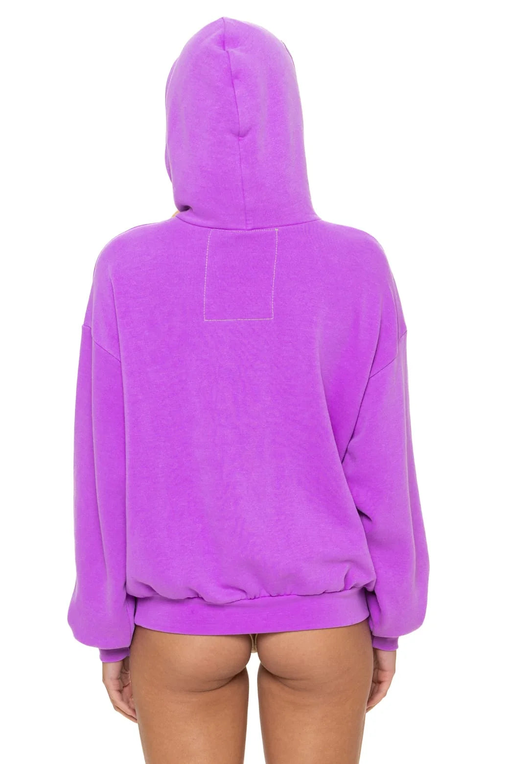 Aviator Nation Unisex Relaxed Pullover Hoodie - Neon Purple