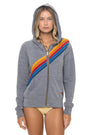 Aviator Nation Unisex Disco Zip Hoodie - Heather Grey