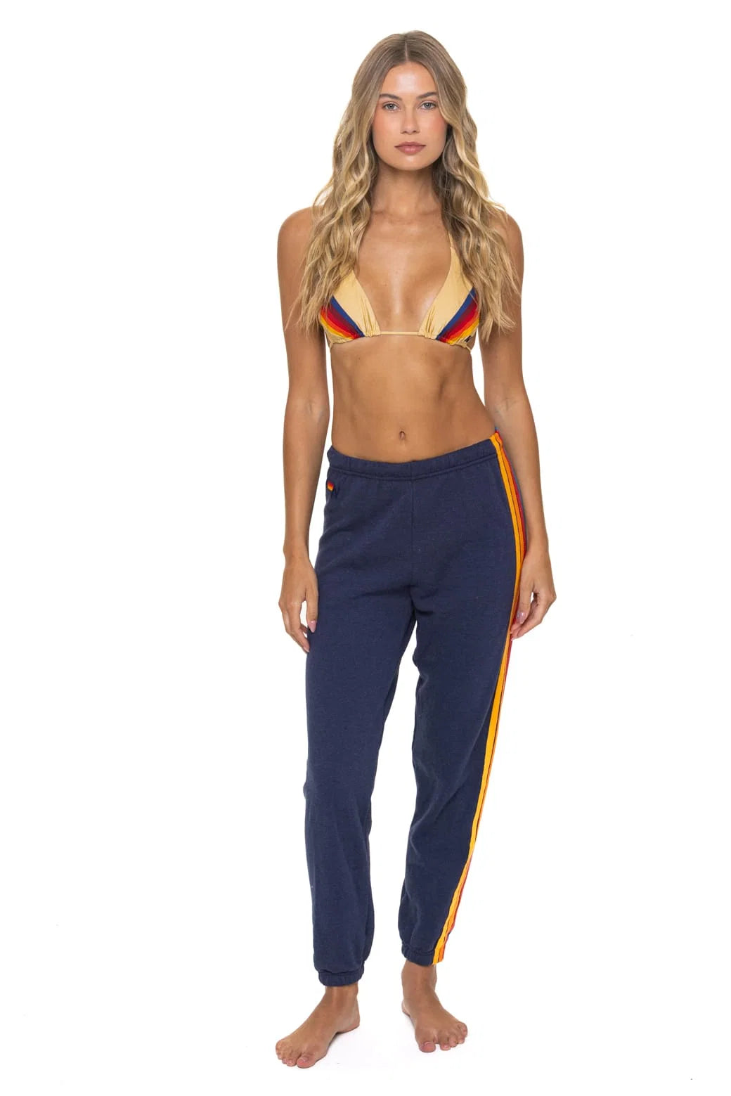 Aviator Nation 5 Stripe Sweatpants - Navy