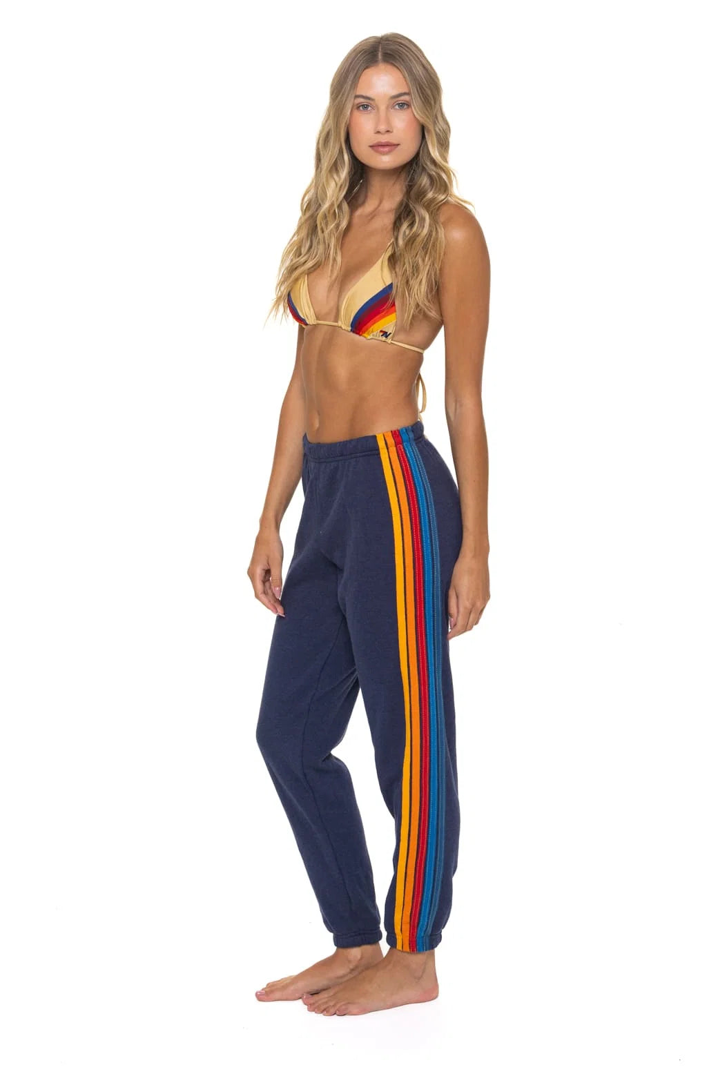 Aviator Nation 5 Stripe Sweatpants - Navy
