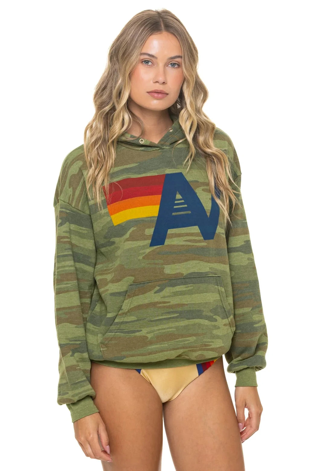 Aviator Nation Unisex Relaxed Pullover Hoodie - Camo