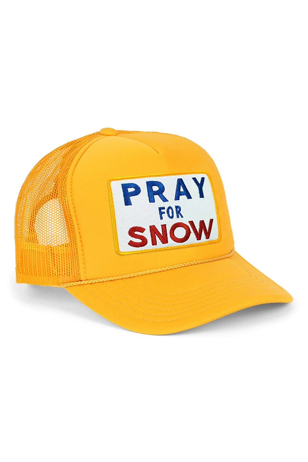 Aviator Nation Unisex Pray For Snow Vintage Trucker Hat - Gold