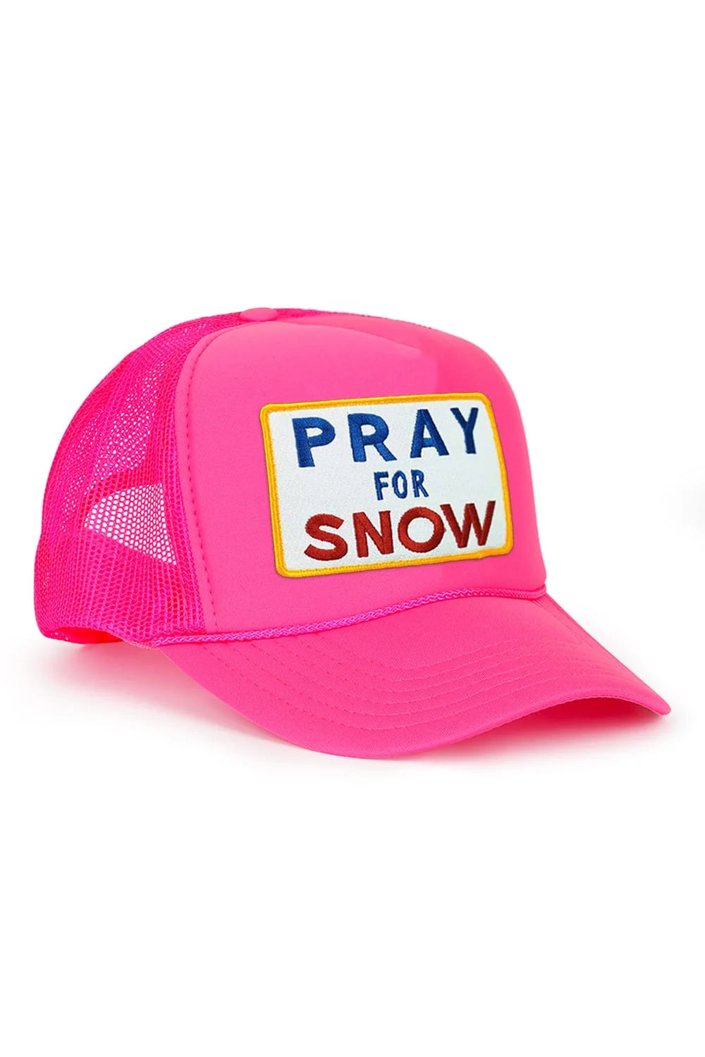 Aviator Nation Unisex Pray For Snow Vintage Trucker Hat - Neon Pink