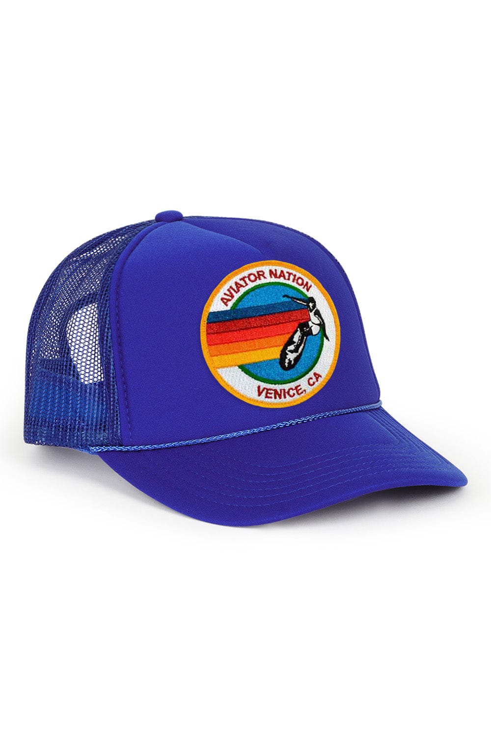 Aviator Nation Unisex Singature Vintage Trucker Hat - Royal Blue