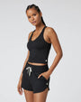 Vuori Halo Performance Crop Tank 2.0 - Black Heather