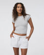 Vuori Halo Baby Tee - Pale Grey Heather