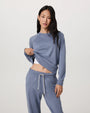 Vuori Long Sleeve Halo Crew - Blue Heron Heather