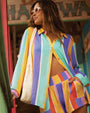 Body Glove Smoothies Ode Floret Loose Fit Shirt - Multi Stripe
