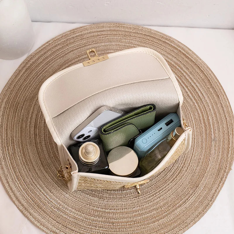 Straw Vacation Crossbody Purse