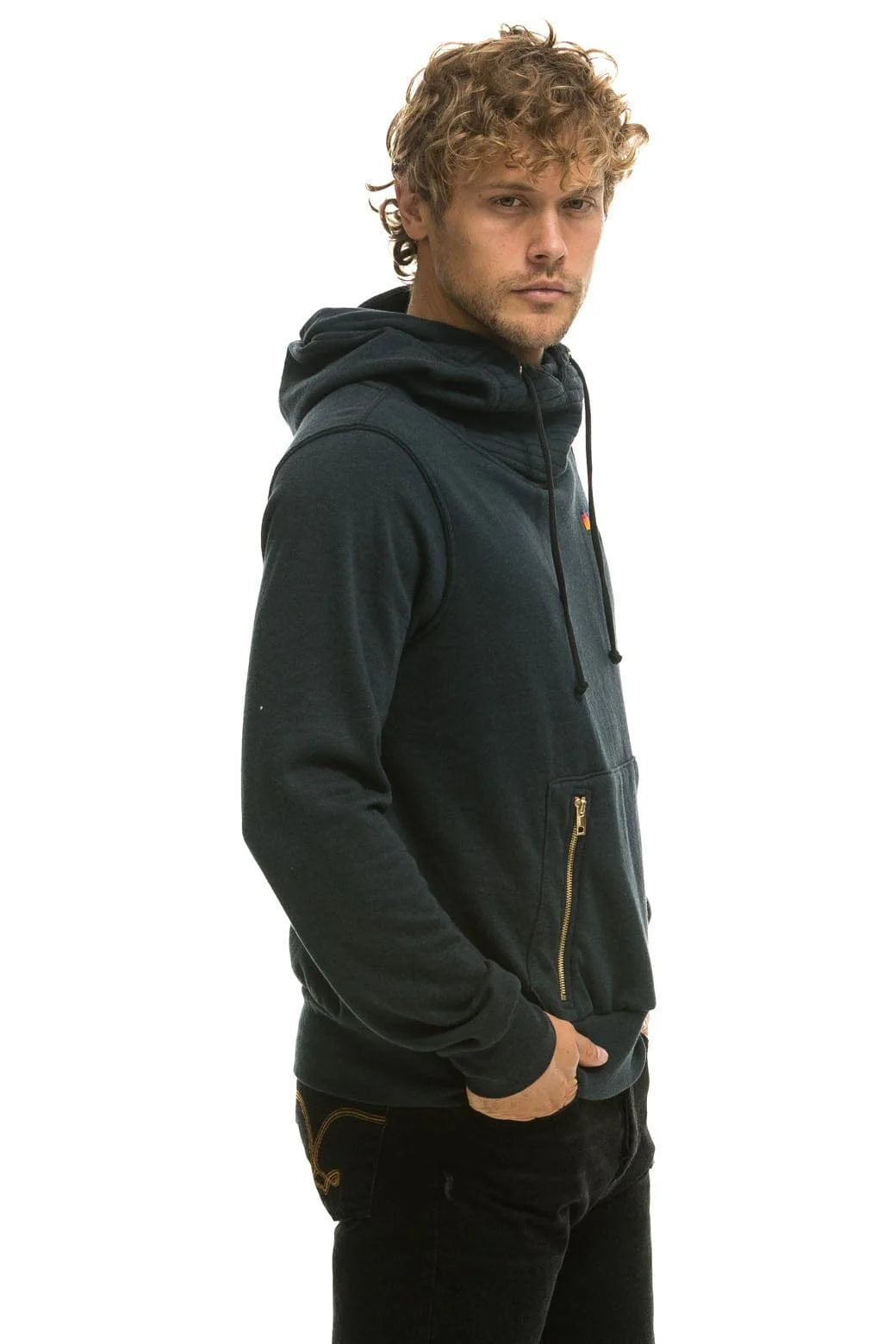 Aviator Nation Unisex Ninja Pullover Hoodie  - Charcoal