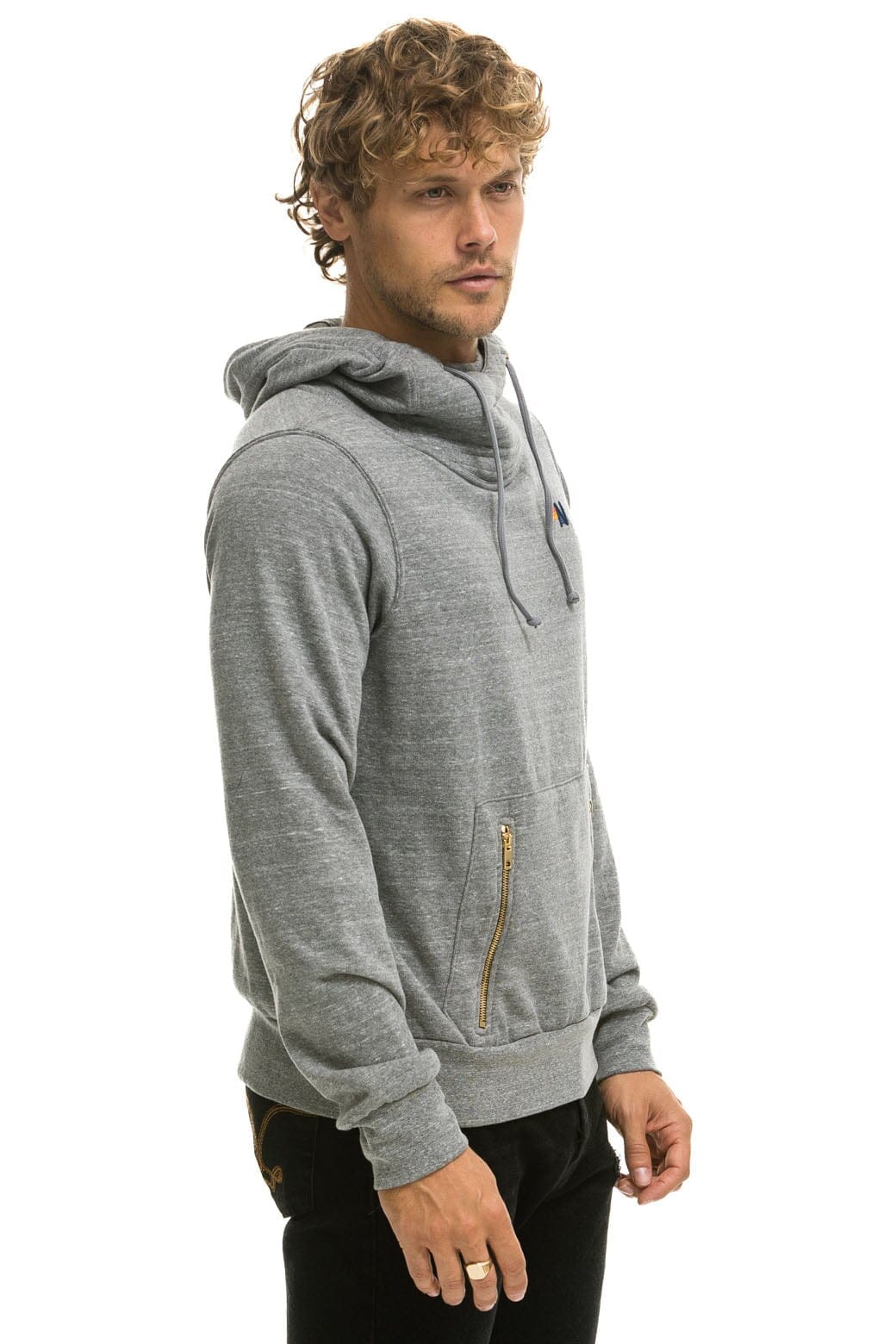Aviator Nation Unisex Ninja Pullover Hoodie  - Heather Grey