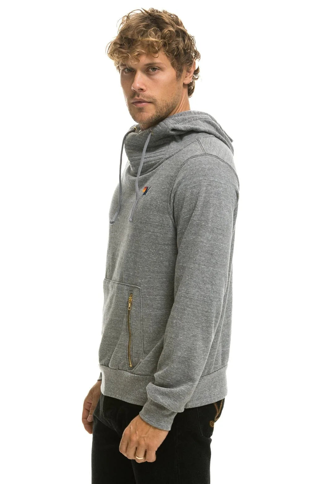 Aviator Nation Unisex Ninja Pullover Hoodie  - Heather Grey